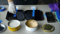 同一時(shí)間使用蜜蠟250的模具在差不多2秒后就掉落在桌面上，但使用常規(guī)蠟的模具還是牢牢地穩(wěn)固貼在模具上，附著力十分強(qiáng)，由此可見(jiàn)使用蜜蠟250的脫膜效果更勝一籌。