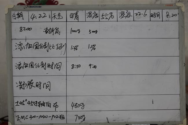 記錄操作時間、材料、工作環(huán)境及天氣等詳細數(shù)據(jù)
